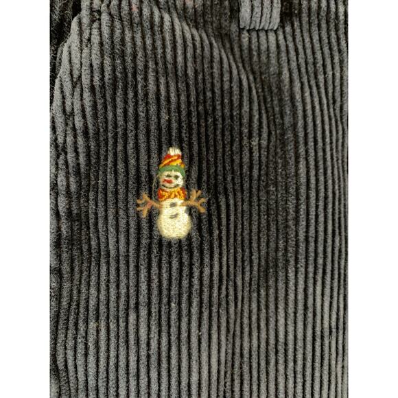 Brooks Brothers Boys Pants Corduroy Embroidered Snowmen Blue Sz 10 - Picture 7 of 16